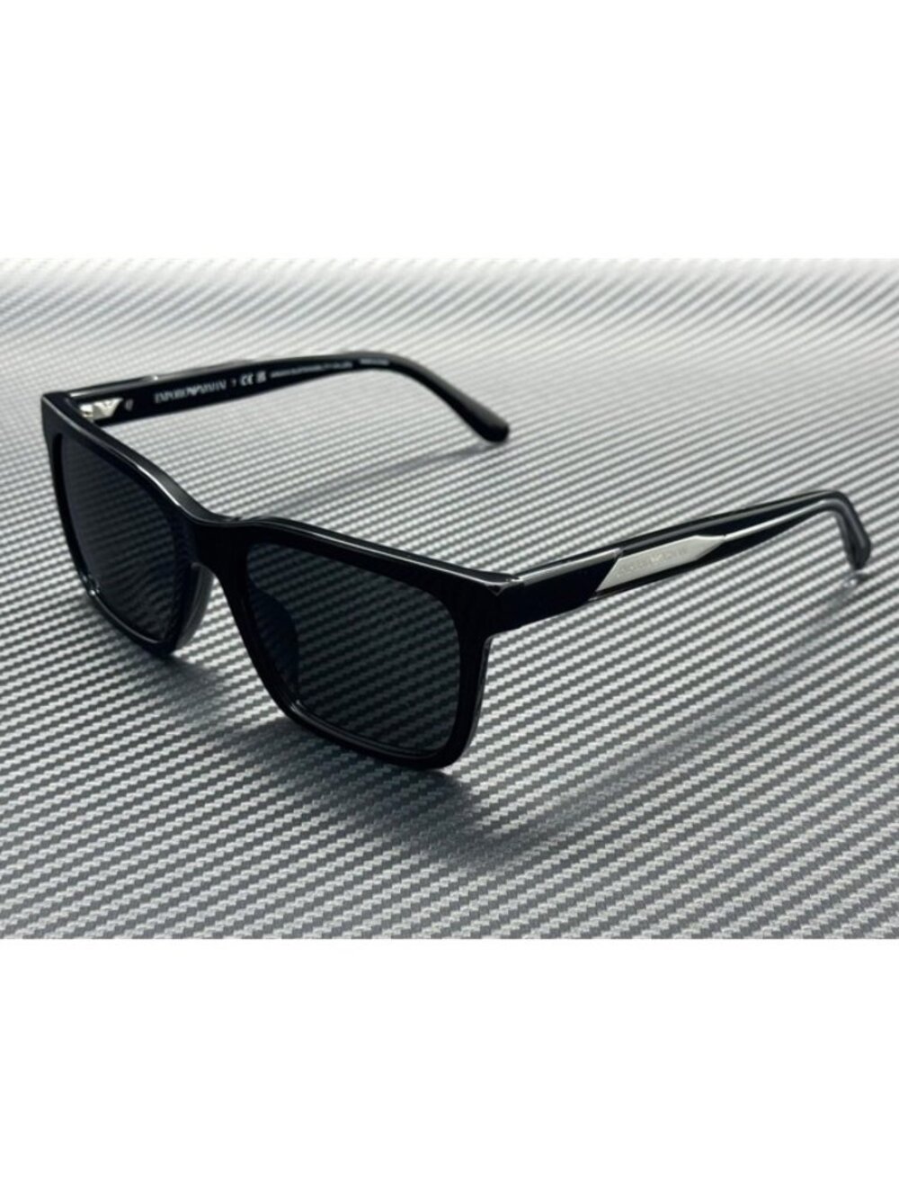 New Emporio Armani Men Shiny Black Sunglasses 57-19-145